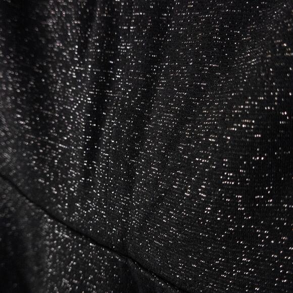 Kate Spade Dress Shimmer Fit and Flare Black Size 0 Artful Statement - Picture 5 of 9